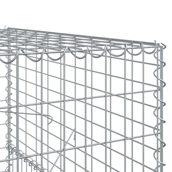 Gabione mit Deckel 1100x100x150 cm Verzinktes Eisen