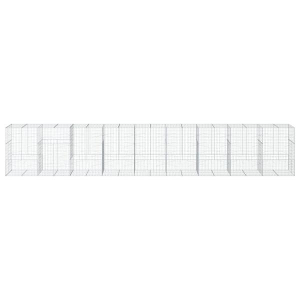 Gabione mit Deckel 900x100x150 cm Verzinktes Eisen