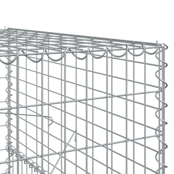 Gabione mit Deckel 400x100x150 cm Verzinktes Eisen
