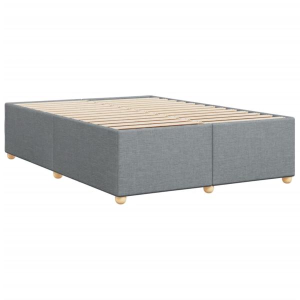 Bettgestell ohne Matratze Hellgrau 160x200 cm Stoff