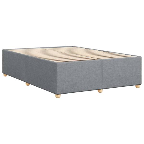 Bettgestell ohne Matratze Hellgrau 140x190 cm Stoff