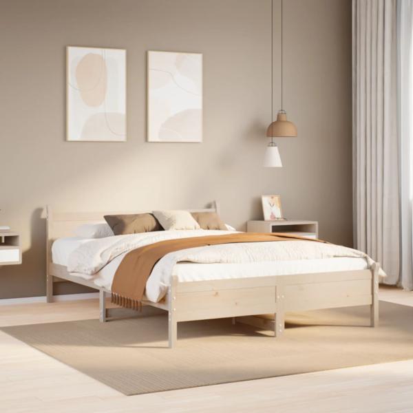 ARDEBO.de - Massivholzbett ohne Matratze 120x200 cm Kiefernholz