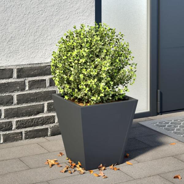 ARDEBO.de - Pflanzkübel Anthrazit 30x30x30 Stahl