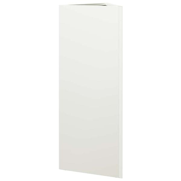 Pflanzkübel Weiß Dreieckig 30x26x75 cm Stahl