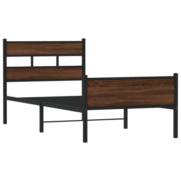 Bettgestell ohne Matratze Braun Eiche 80x200 cm Holzwerkstoff