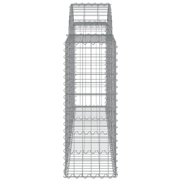 Gabionen mit Hochbogen 13 Stk. 200x30x80/100cm Verzinktes Eisen