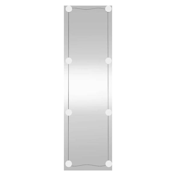 Wandspiegel mit LED-Leuchten 30x100 cm Glas Rechteckig
