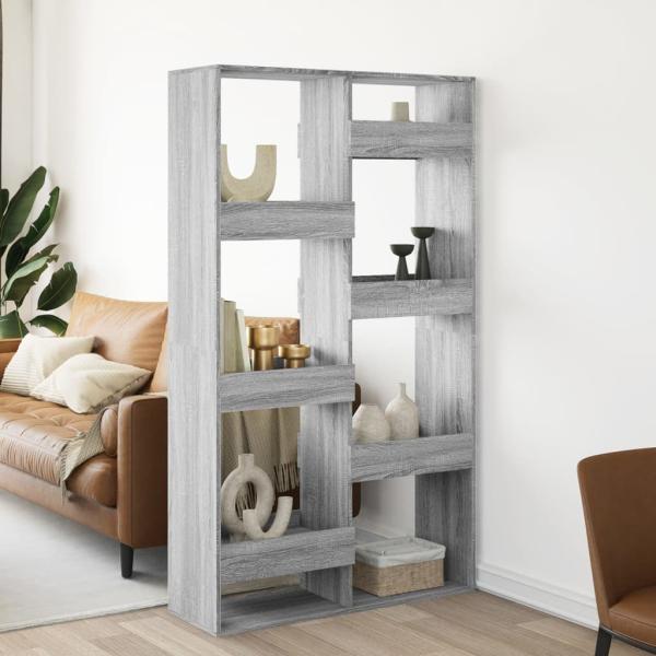 ARDEBO.de - Raumteiler Grau Sonoma 100x33x175 cm Holzwerkstoff