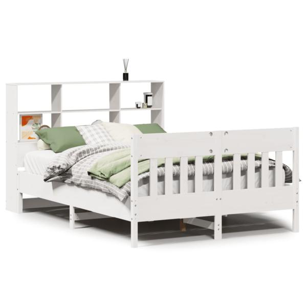 Massivholzbett ohne Matratze Weiß 160x200 Kiefernholz