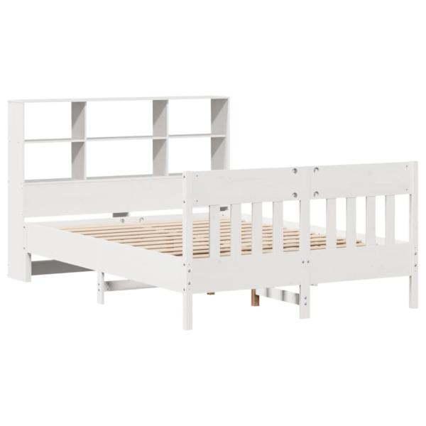 Massivholzbett ohne Matratze Weiß 160x200 Kiefernholz