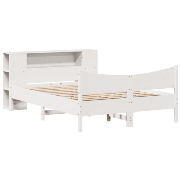 Massivholzbett ohne Matratze Weiß 160x200 Kiefernholz