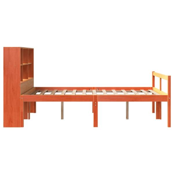 Massivholzbett ohne Matratze Wachsbraun 140x190 cm Massivholz