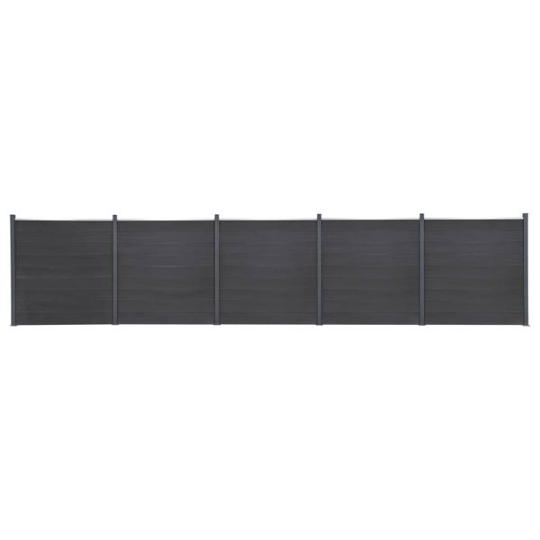 ARDEBO.de - Zaunelement-Set Grau 872x186 cm WPC