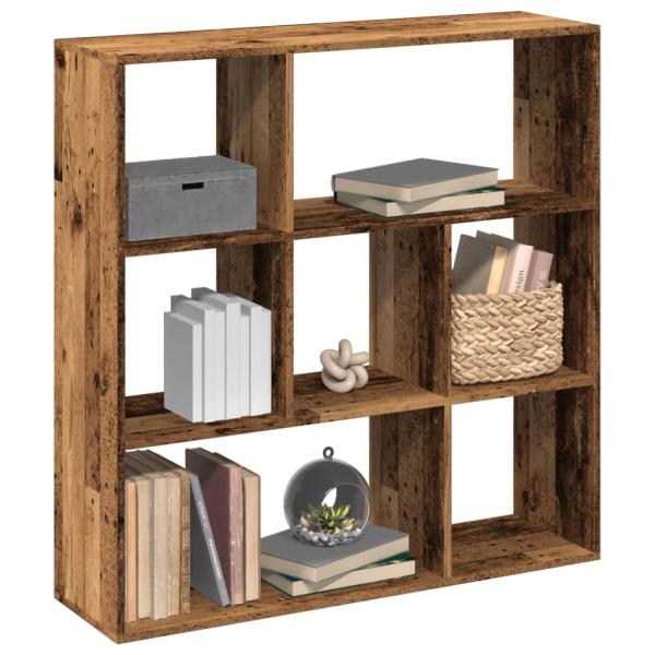 ARDEBO.de - Raumteiler-Bücherregal Altholz-Optik 102x29x103,5 cm
