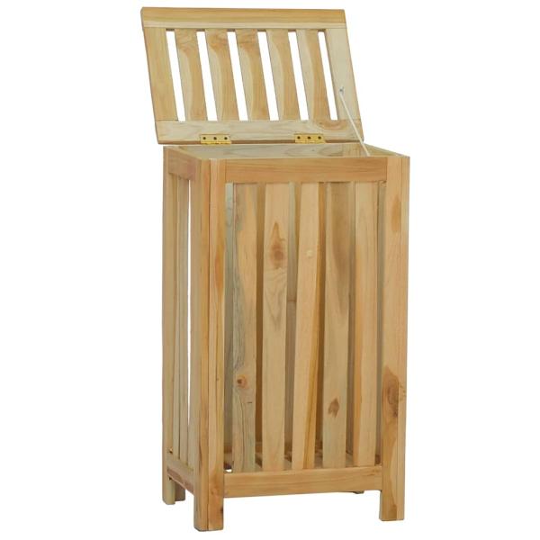 Wäschebehälter 35x25x60 cm Massivholz Teak