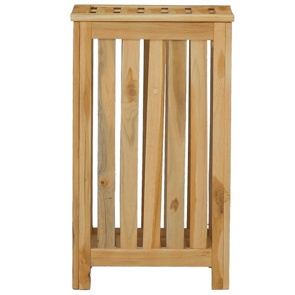 Wäschebehälter 35x25x60 cm Massivholz Teak