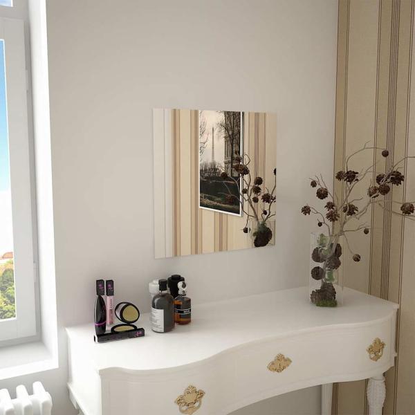 ARDEBO.de - Wandspiegel 50 x 50 cm Quadratisch Glas