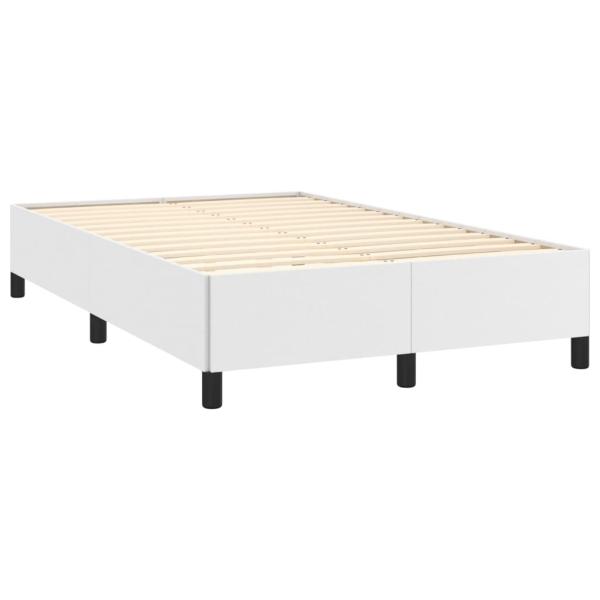 Bettgestell ohne Matratze Weiß 120x190 cm Kunstleder