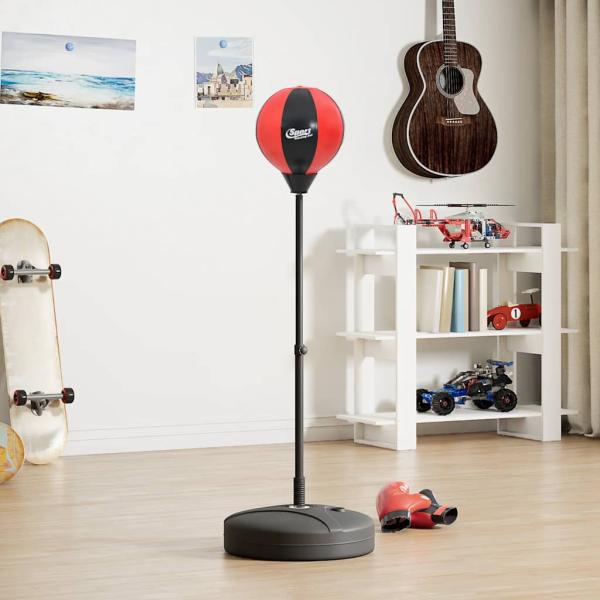 ARDEBO.de - Punchingball mit Ständer, Handschuhen & Pumpe 81-122 cm