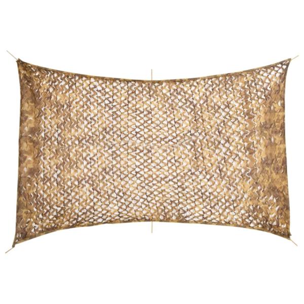 ARDEBO.de - Tarnnetz mit Aufbewahrungstasche 410x285 cm Sandfarbe