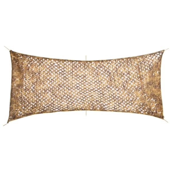 ARDEBO.de - Tarnnetz mit Aufbewahrungstasche 409x206 cm Sandfarbe