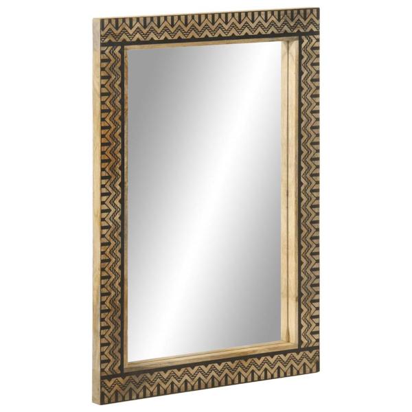 ARDEBO.de - Badspiegel 50x70 cm Massivholz Mango und Glas