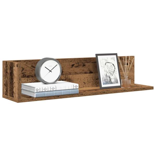 ARDEBO.de - Wandregale 2 Stk. Altholz-Optik 75x16,5x16,5 cm Holzwerkstoff