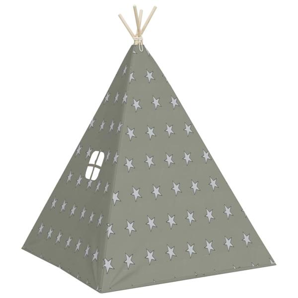 Kinder Tipi-Zelt mit Tasche Polyester Grau 115x115x160 cm