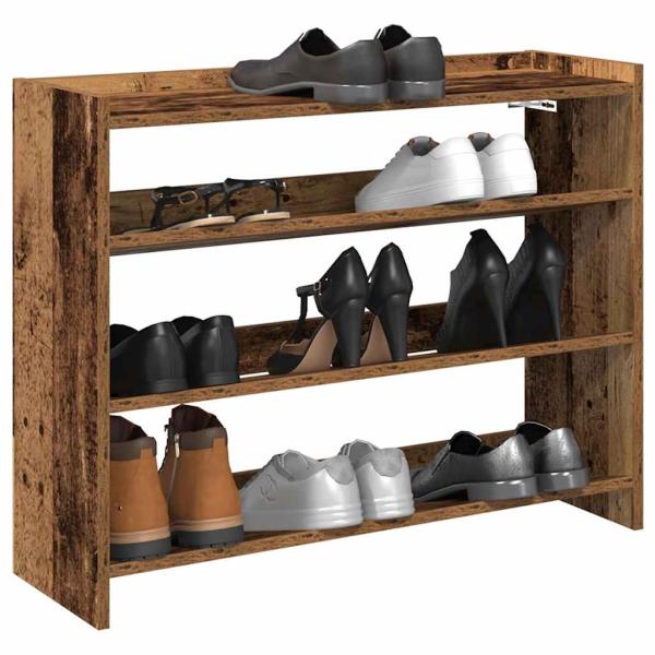 ARDEBO.de - Schuhregal Altholz-Optik 80x25x62 cm Holzwerkstoff