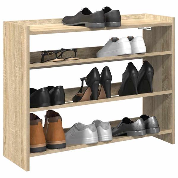 ARDEBO.de - Schuhregal Sonoma-Eiche 80x25x62 cm Holzwerkstoff