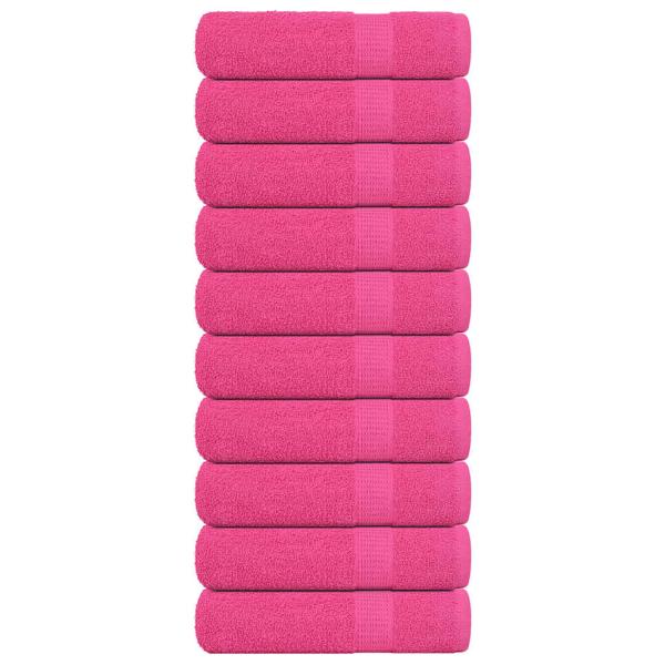 ARDEBO.de - Badetücher FROGN 10 Stk. Rosa 100x150 cm 360 g/m²