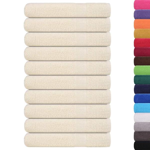 Saunatücher FROGN 10 Stk. Creme 80x200 cm 360 g/m²