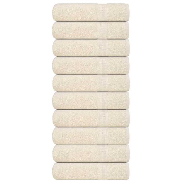 ARDEBO.de - Handtücher FROGN 10 Stk. Creme 50x100 cm 360 g/m²