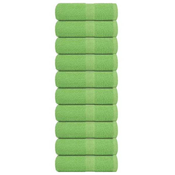ARDEBO.de - Gästetücher FROGN 10 Stk. Apfelgrün 30x50 cm 360 g/m²
