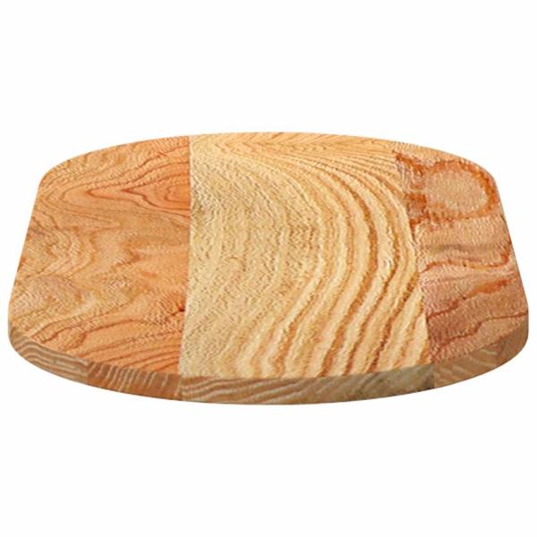 Tischplatte Hellbraun 80x40x2 cm Massivholz Eiche Oval