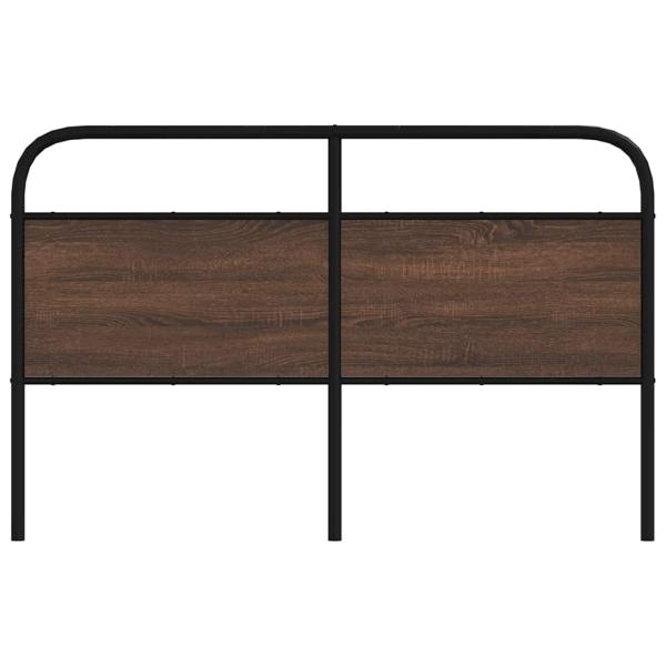 Ersatz-Kopfteil Braun Eichen-Optik 160 cm Stahl und Holzwerkstoff