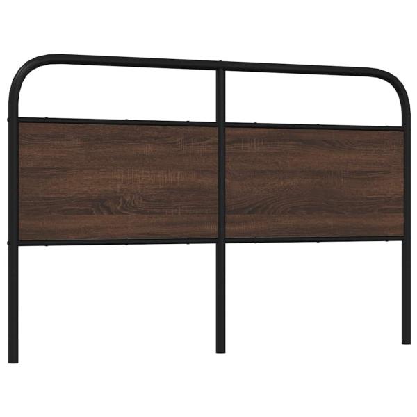 Ersatz-Kopfteil Braun Eichen-Optik 160 cm Stahl und Holzwerkstoff