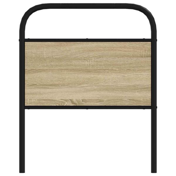 Ersatz-Kopfteil Sonoma-Eiche 80 cm Stahl und Holzwerkstoff