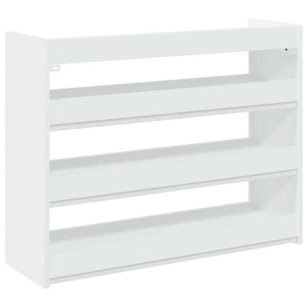 Schuhregal Weiß 80x25x62 cm Holzwerkstoff
