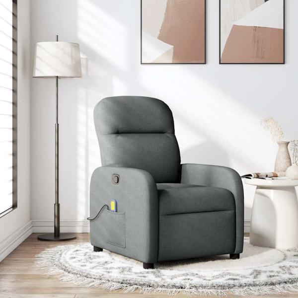 ARDEBO.de - Massage-Relaxsessel, Stoff, Dunkelgrau