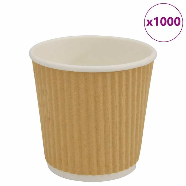 ARDEBO.de - Pappbecher 1000 Stk. 4oz 100ml Braun