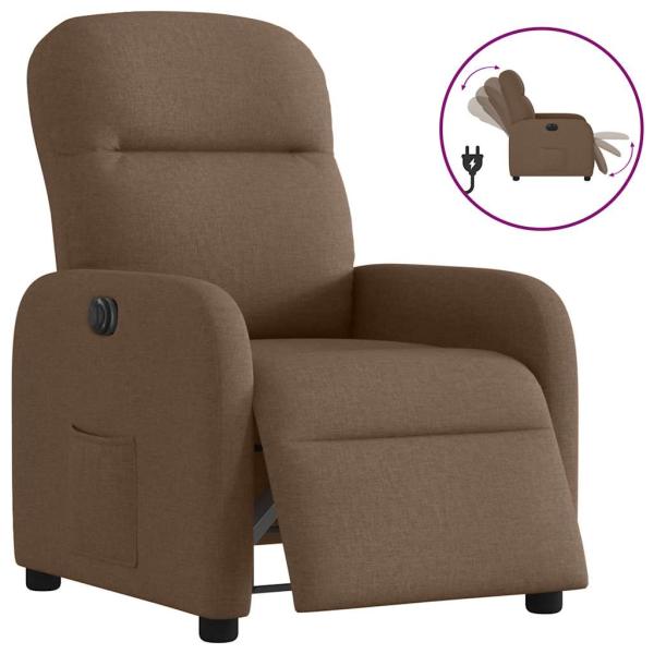 ARDEBO.de - Relaxsessel Elektrisch Braun Stoff