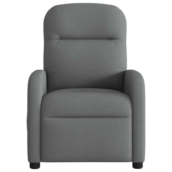 Massagesessel Elektrisch Dunkelgrau Stoff