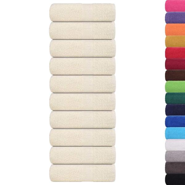 Gästetücher FROGN 10 Stk. Creme 30x50 cm 360 g/m²