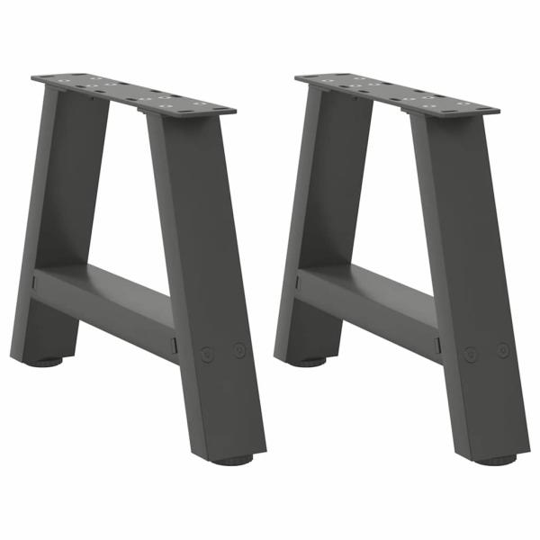 ARDEBO.de - Couchtischbeine A-Form 2 Stk. Anthrazit 50x(30-31) cm Stahl
