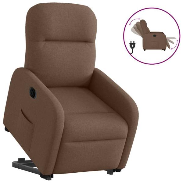 ARDEBO.de - Relaxsessel mit Aufstehhilfe Elektrisch Braun Stoff