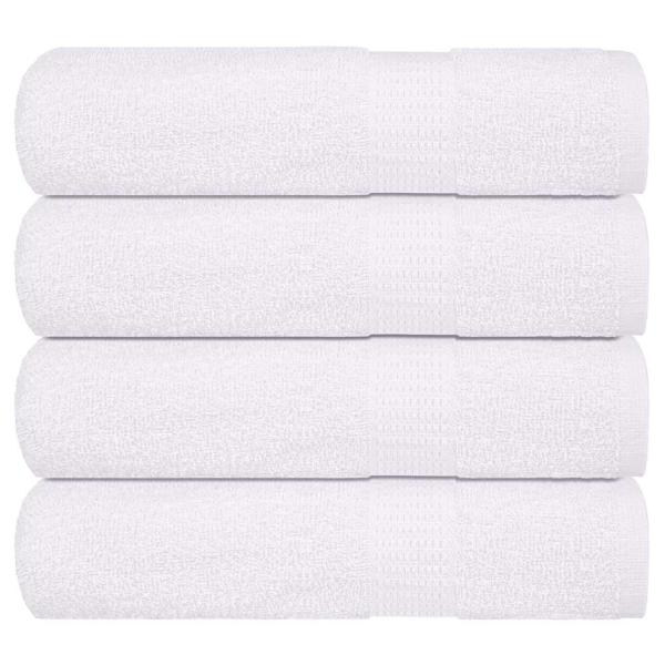 ARDEBO.de - Badetücher FROGN 4 Stk. Weiß 100x150 cm 360 g/m²