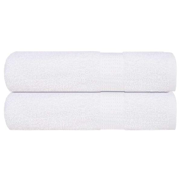 ARDEBO.de - Duschtücher FROGN 2 Stk. Weiß 70x140 cm 360 g/m²