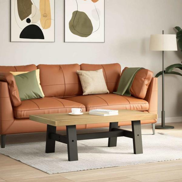 ARDEBO.de - Couchtisch NOAIN A-förmige Beine 120x60x40 cm Massivholz Kiefer