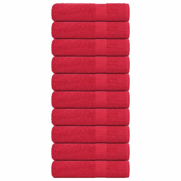 ARDEBO.de - Badetücher FROGN 10 Stk. Rot 100x150 cm 360 g/m²